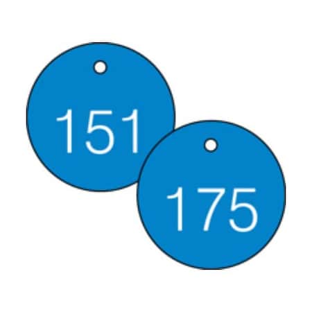 Accuform Engraved Numbered Tags, HS-Laminate, 3 in W, 25 PK TDG367BU